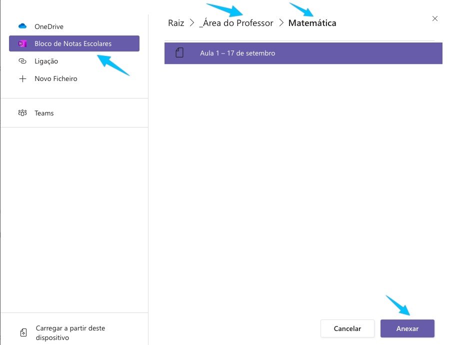 Configurar um Bloco de Notas Escolar no Teams com conteúdos existentes -  Suporte da Microsoft